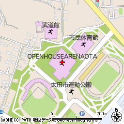 ＯＰＥＮ　ＨＯＵＳＥ　ＡＲＥＮＡ　ＯＴＡ（太田市総合体育館）周辺の地図