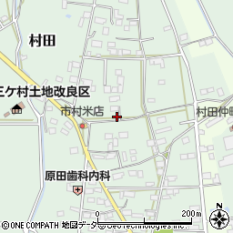 茨城県筑西市村田周辺の地図
