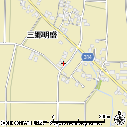 長野県安曇野市三郷明盛3997-2周辺の地図