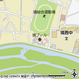 伊勢崎市境プール周辺の地図