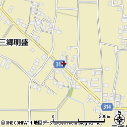 長野県安曇野市三郷明盛3397周辺の地図