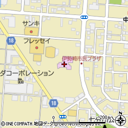 伊勢崎市役所　市民プラザ周辺の地図