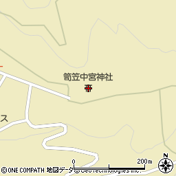 笥笠中宮神社周辺の地図