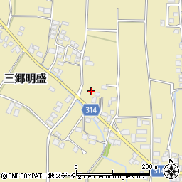 田多井中萱豊科線周辺の地図