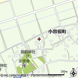 栃木県足利市小曽根町周辺の地図