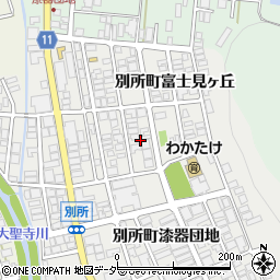 石川県加賀市別所町（富士見ヶ丘）周辺の地図
