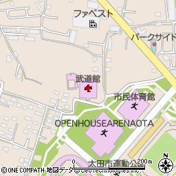 太田市武道館周辺の地図