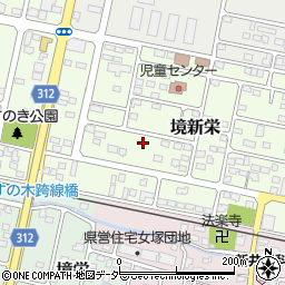 群馬県伊勢崎市境新栄周辺の地図