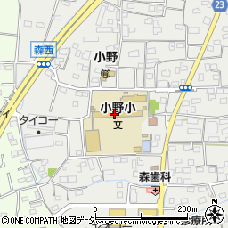 藤岡市立小野小学校周辺の地図