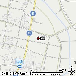 茨城県筑西市内淀周辺の地図