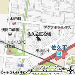 長野県佐久市佐久平駅北周辺の地図