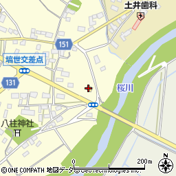 ファミリーマート桜川塙世店周辺の地図