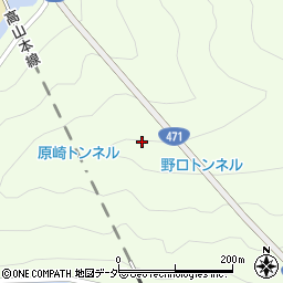 野口トンネル周辺の地図