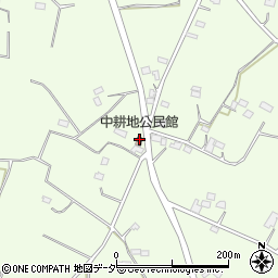 中耕地公民館周辺の地図