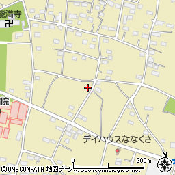 群馬県伊勢崎市境上武士周辺の地図