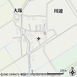 茨城県筑西市川連129周辺の地図