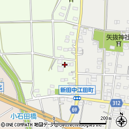 群馬県太田市新田高尾町52周辺の地図