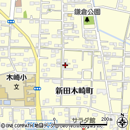 群馬県太田市新田木崎町周辺の地図
