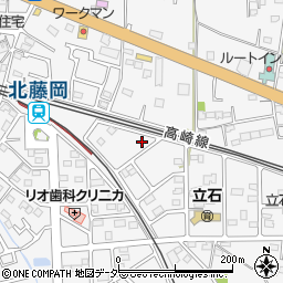 群馬県藤岡市立石591周辺の地図