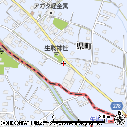 栃木県足利市県町1110周辺の地図