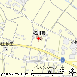 茨城県警察本部　桜川警察署周辺の地図
