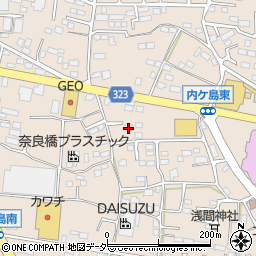 オザキ＆ＯＺＡＫＩ（電器店）内ケ島店周辺の地図