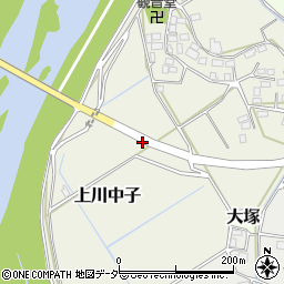 茨城県筑西市上川中子周辺の地図