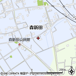 群馬県藤岡市森新田305周辺の地図