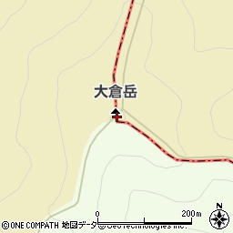 大倉岳周辺の地図