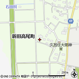 群馬県太田市新田高尾町108周辺の地図