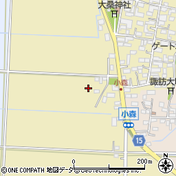 茨城県結城市小森周辺の地図