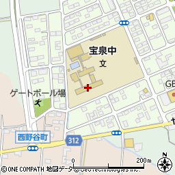 太田市立宝泉中学校周辺の地図