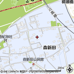 群馬県藤岡市森新田43周辺の地図