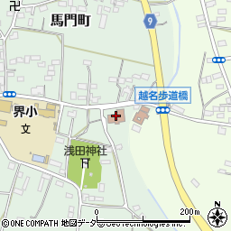 佐野市界地区公民館周辺の地図
