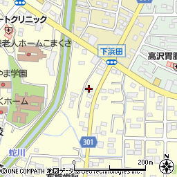 群馬県太田市下浜田町1358-1周辺の地図