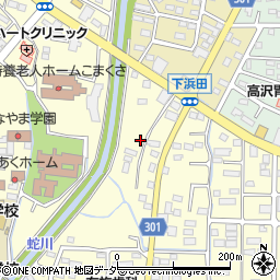 群馬県太田市下浜田町1360周辺の地図