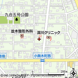 群馬県太田市小舞木町周辺の地図