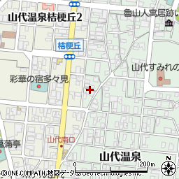 石川県加賀市山代温泉ヲ周辺の地図