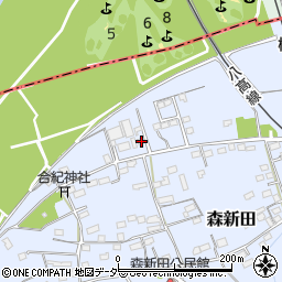 群馬県藤岡市森新田166周辺の地図