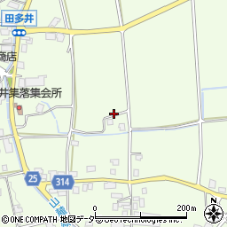 長野県安曇野市堀金三田周辺の地図