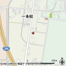 茨城県筑西市一本松386周辺の地図