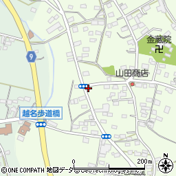 栃木県佐野市越名町378-1周辺の地図