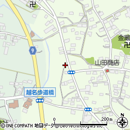 栃木県佐野市越名町274-2周辺の地図