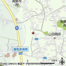 栃木県佐野市越名町274周辺の地図
