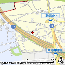 群馬県藤岡市中島500-2周辺の地図