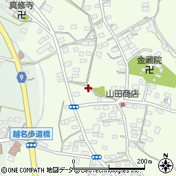 栃木県佐野市越名町382周辺の地図