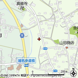 栃木県佐野市越名町272周辺の地図
