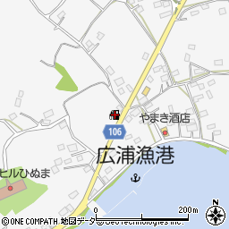 レイク涸沼給油所周辺の地図