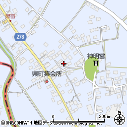 栃木県足利市県町周辺の地図