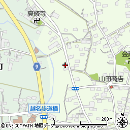 栃木県佐野市越名町271周辺の地図